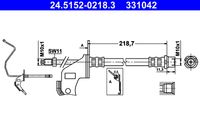 ATE 331042 - Tubo flexible de frenos