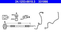 ATE 331066 - Lado de montaje: Eje trasero, derecha<br>Lado de montaje: exterior<br>Longitud [mm]: 965<br>Rosca 1: BANJO 12.0 mm<br>Rosca 2: OUT M10x1.0<br>Referencia artículo par: SL 5745X<br>Peso [kg]: 0,12<br>