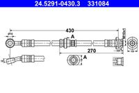 ATE 331084 - Tubo flexible de frenos