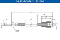 ATE 331090 - Tubo flexible de frenos