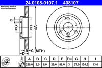 ATE 408107 - Disco de freno