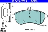 ATE LD2733 - Juego de pastillas de freno - ATE Ceramic