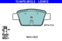 ATE 13.0470-3812.2 - Juego de pastillas de freno