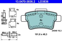 ATE LD3836 - Juego de pastillas de freno - ATE Ceramic