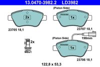 ATE LD3982 - Juego de pastillas de freno - ATE Ceramic