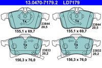 ATE LD7179 - Juego de pastillas de freno - ATE Ceramic