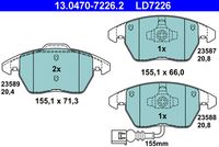 ATE LD7226 - Juego de pastillas de freno - ATE Ceramic