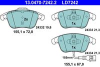 ATE LD7242 - Juego de pastillas de freno - ATE Ceramic