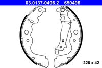 ATE 650496 - Lado de montaje: Eje trasero<br>Diámetro [mm]: 200<br>Ancho [mm]: 39<br>