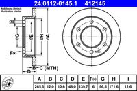 ATE 412145 - Disco de freno