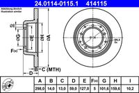 ATE 414115 - Disco de freno