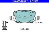 ATE LD2855 - Juego de pastillas de freno - ATE Ceramic