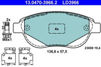 ATE LD3966 - Juego de pastillas de freno - ATE Ceramic