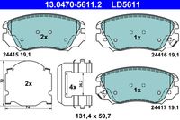 ATE LD5611 - Juego de pastillas de freno - ATE Ceramic