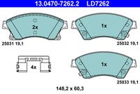 ATE LD7262 - Juego de pastillas de freno - ATE Ceramic