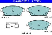 ATE LD7263 - Juego de pastillas de freno - ATE Ceramic