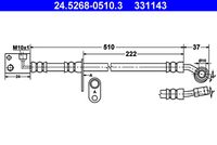 ATE 331143 - Tubo flexible de frenos