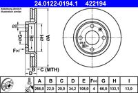 ATE 422194 - Lado de montaje: Eje trasero<br>Diámetro exterior [mm]: 247,0<br>Espesor de disco de frenos [mm]: 9,0<br>Espesor mínimo [mm]: 8,0<br>Tipo de disco de frenos: macizo<br>Superficie: revestido<br>Número de orificios: 4<br>Altura [mm]: 35,0<br>Diámetro de centrado [mm]: 71,1<br>Diámetro interior [mm]: 133,0<br>corona de agujeros - Ø [mm]: 108,0<br>Diámetro de orificio [mm]: 13,0<br>Homologación: E1 90R-02C0165/1000<br>Artículo complementario / información complementaria 2: con tornillos<br>