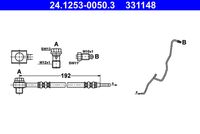 ATE 331148 - Lado de montaje: Eje trasero izquierda<br>Tipo de vehículo: Fabia<br>Lado de montaje: exterior<br>Lado de montaje: Eje trasero izquierda<br>Número de PR: 1KT<br>Número de PR: 1KV<br>Tipo de vehículo: Fabia Scout<br>Frenos: para vehículos con freno de disco en eje trasero<br>Rosca 1: OUT M10x1.0<br>Rosca 2: BANJO 12.0 mm<br>Referencia artículo par: SL 6339<br>Peso [kg]: 0,17<br>