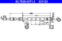 ATE 331123 - Tubo flexible de frenos