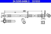 ATE 331033 - Tubo flexible de frenos