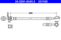 ATE 331165 - Tubo flexible de frenos