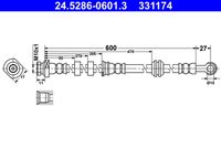 ATE 331174 - Tubo flexible de frenos
