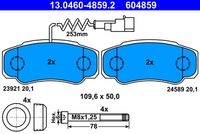 ATE 604859 - Juego de pastillas de freno