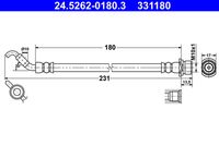 ATE 331180 - Tubo flexible de frenos