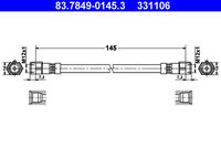 ATE 331106 - Tubo flexible de frenos