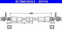 ATE 331114 - Tubo flexible de frenos