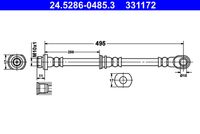 ATE 331172 - Número de piezas necesarias: 2<br>Lado de montaje: Eje trasero<br>Lado de montaje: interior<br>Longitud [mm]: 225<br>Rosca interior 1 [mm]: M10x1<br>Rosca interior 2 [mm]: M10x1<br>Ancho de llave 1 [mm]: 17<br>