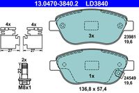 ATE LD3840 - Juego de pastillas de freno - ATE Ceramic