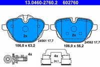 ATE 602760 - Juego de pastillas de freno