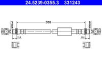 ATE 331243 - Tubo flexible de frenos