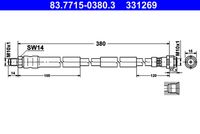 ATE 331269 - Tubo flexible de frenos