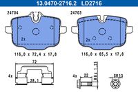 ATE LD2716 - Juego de pastillas de freno - ATE Ceramic