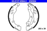 ATE 650504 - Lado de montaje: Eje trasero<br>