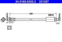 ATE 331307 - Tubo flexible de frenos