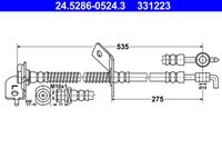 ATE 331223 - Lado de montaje: Eje trasero, derecha<br>