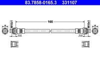 ATE 331107 - Tubo flexible de frenos