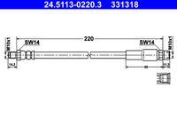 ATE 331318 - Tubo flexible de frenos