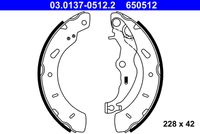 ATE 03.0137-0512.2 - Juego de zapatas de frenos