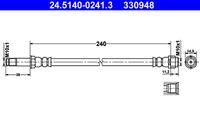 ATE 330948 - Tubo flexible de frenos