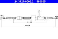 ATE 24.3727-0005.2 - Cable de accionamiento, freno de estacionamiento