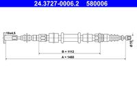 ATE 24.3727-0006.2 - Cable de accionamiento, freno de estacionamiento