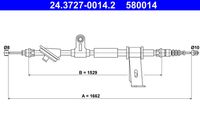 ATE 24.3727-0014.2 - Cable de accionamiento, freno de estacionamiento