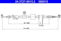 ATE 24.3727-0015.2 - Cable de accionamiento, freno de estacionamiento