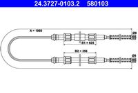 ATE 24.3727-0103.2 - Cable de accionamiento, freno de estacionamiento