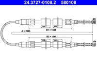 ATE 24.3727-0108.2 - Cable de accionamiento, freno de estacionamiento